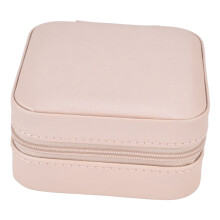 Ideia de presente para mulheres, organizador de joias em couro sintético impermeável, caixa de joias portátil para viagens, bolsos transparentes