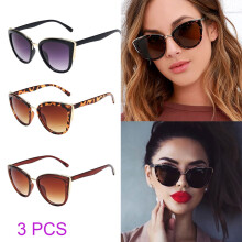 Lunettes de soleil tendance, grandes lunettes de soleil pour femmes, lunettes de conduite et de voyage (lot de 3).