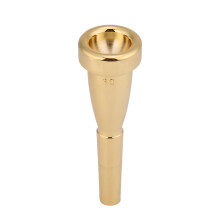 Embouchure de trompette conçue pour les joueurs de niveau intermédiaire à avancé, tête en cuivre plaqué or, forme de balle, surface lisse et