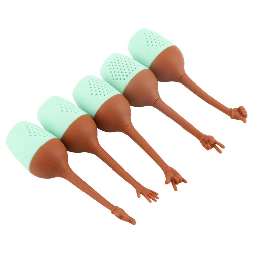 Σουρωτήρι από ανοξείδωτο ατσάλι με λαβή σιλικόνης, δημιουργικός εγχυτήρας 2