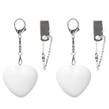 2Set Heart Shaped Purse Light Handbag Light, Love Wallet Tote Bag Touch Sensing Lamp for Keychain,for Women Gift White