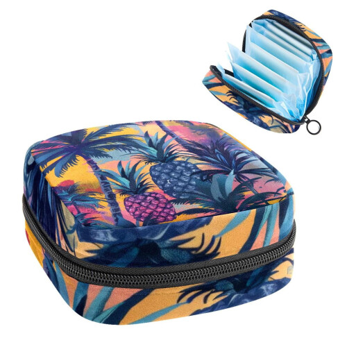 Τσάντα αποθήκευσης σερβιετών Tropical Palm & Pineapple – Θήκη για κύπελλο περιόδου με