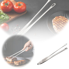 Pinzas de cocina de acero inoxidable de 9 y 11 pulgadas para barbacoa coreana, yakiniku, ensaladas, filetes y pescado – Compatibles con todas las