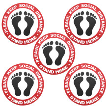 Anti Slip Social Distancing Floor Decal Sticker For Hospitals Stores Offices High Foot Traffic Safe Walking Area Better Heat Dissipation Reusable