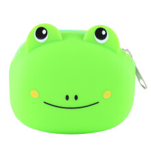 Elegante portamonete con chiusura a zip e simpatico design a forma di animale in silicone per un tocco personale.