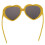 3X Moda Divertida Verano Forma de Corazon de Amor Gafas de  Amarillo 3