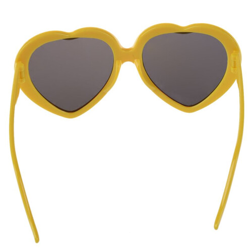 3X Moda Divertida Verano Forma de Corazon de Amor Gafas de  Amarillo 2