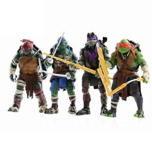 4pcs/set Anime Teenage Mutant Ninja Turtles Action Figures Desk Home Decor Fans Gift