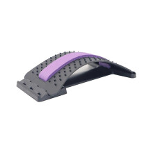 Back Stretcher,Lumbar Back Stretching DeviceAdjustable Posture Correction Body Relax Suitable for Upper and Lower Back Pain Relief - Purple