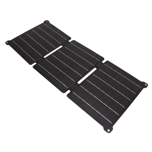 Weatherproof Foldable Solar Charger21W High Efficiency Power Source, Monocrystalline Silicon Solar Panel for Backpacking and Emergency Kits 1