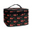 Cherry Pattern Polyester Cosmetic Bag Make Up Organizer Case Double Zip Large Makeup Bag Daily Work 2