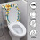 2 Pack Toilet Protector Cover Elastic Edge Polyester Fabric, Adjustable, Indoor Home, Sunflower Pattern 3