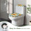 2 Pack Toilet Protector Cover Elastic Edge Polyester Fabric, Adjustable, Indoor Home, Sunflower Pattern 4
