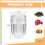 Clear Tea Infuser Ball 2.5x1.7 in 4 Pack 4