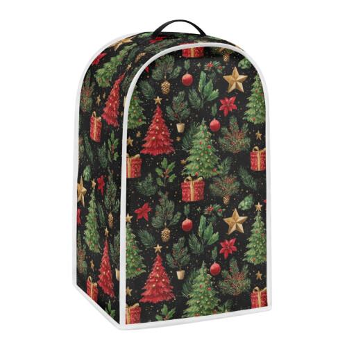 Christmas Tree Gift Patterns Food Processor Cover with Hand Strap There is only one dust cover Polyester 1