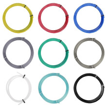 (Black) PTFE Tube PTFE Tubing 1 Meter for 3D Printer 1.75mm Transfer Material Pipe Fitting Connector ID2mm OD4mm  White