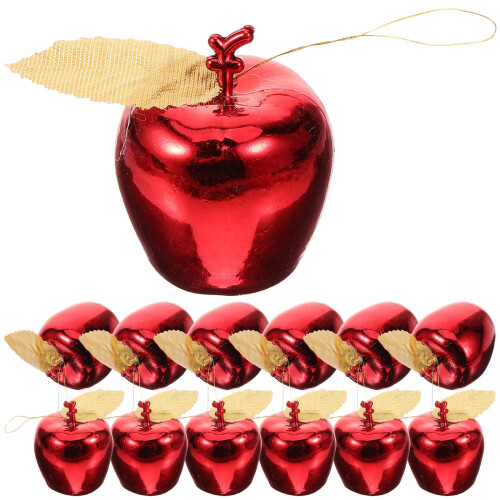 Mini Apple-Compatible Ornaments Red 24 Pcs 2