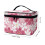 Durable Travel Makeup Organizer Case Polyester with Large Capacity Portable Makeup Brush Bag, Flowers Pattern 6