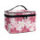 Durable Travel Makeup Organizer Case Polyester with Large Capacity Portable Makeup Brush Bag, Flowers Pattern 2