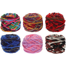6 Rolls Chunky Crochet Yarn Acrylic Knitting Thread for Sweaters Scarves Hats