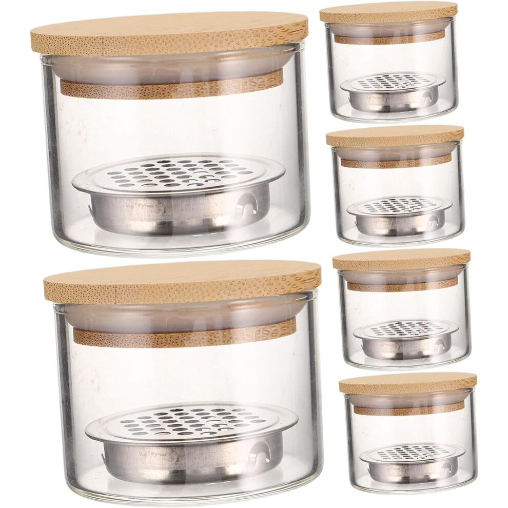 Hkhbjs 6Pcs Nail Brush Cleaner With Thickened Glass Cups And Stainless Steel Mesh Multipurpose