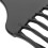 Pieptene pentru păr afro, plastic, set 3 buc., negru 3