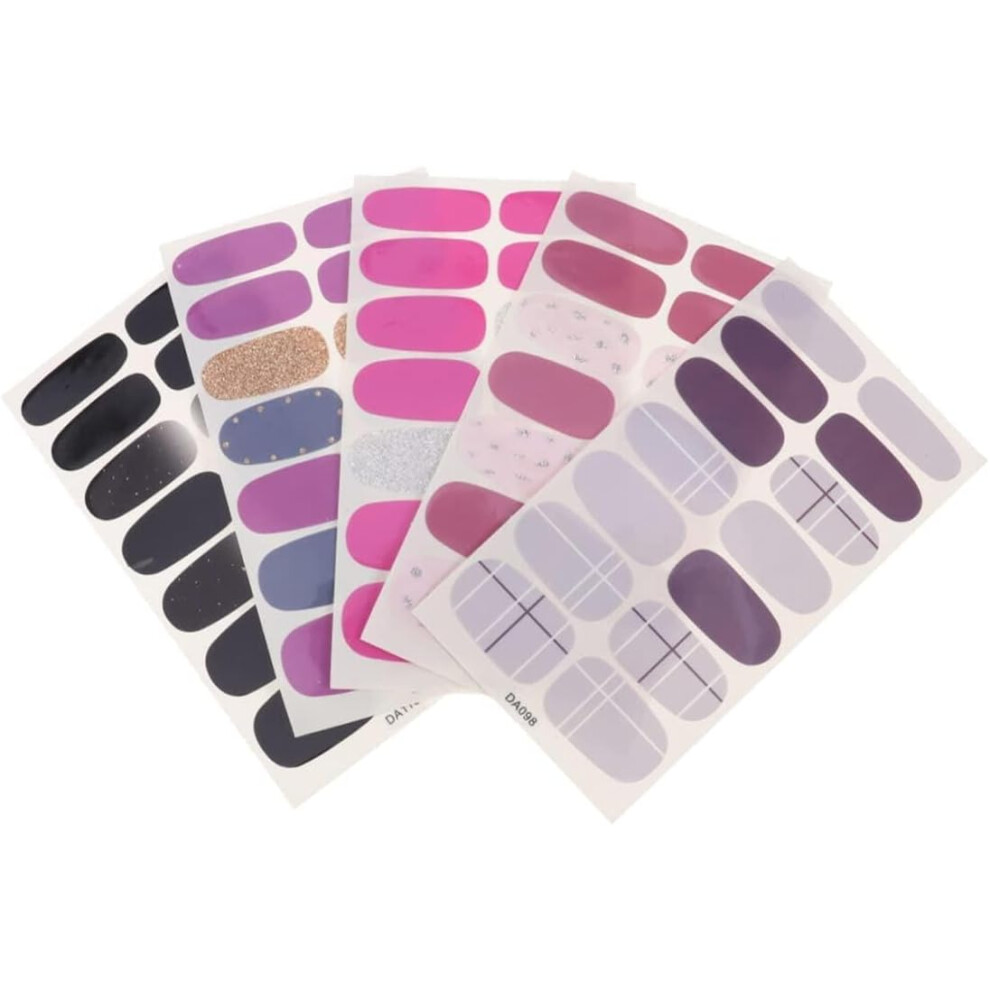 Hkhbjs 6Pcs Women Nail Art Stickers Self Adhesive Decals Glue Nails For Women Girls