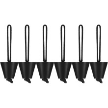 6-teiliges Set wasserdichter Silikon-Kajak-Ablassstopfen, schwarzes Boots-Ablassstopfen-Set