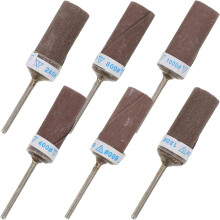 6pcs Sandpaper Stick Grit Rotary Tool Die Attachments Sanding Wheel for Woodworking Metal Polishing