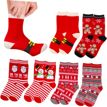 6pairs Christmas Socks for Men Women Patterned Casual Socks Cute Cartoon Design for Holiday Giving