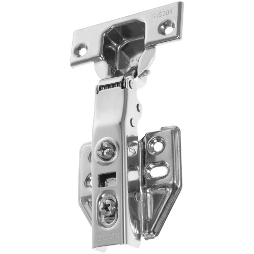 Cupboard Hinge Stainless Steel Silver 1 Set 2