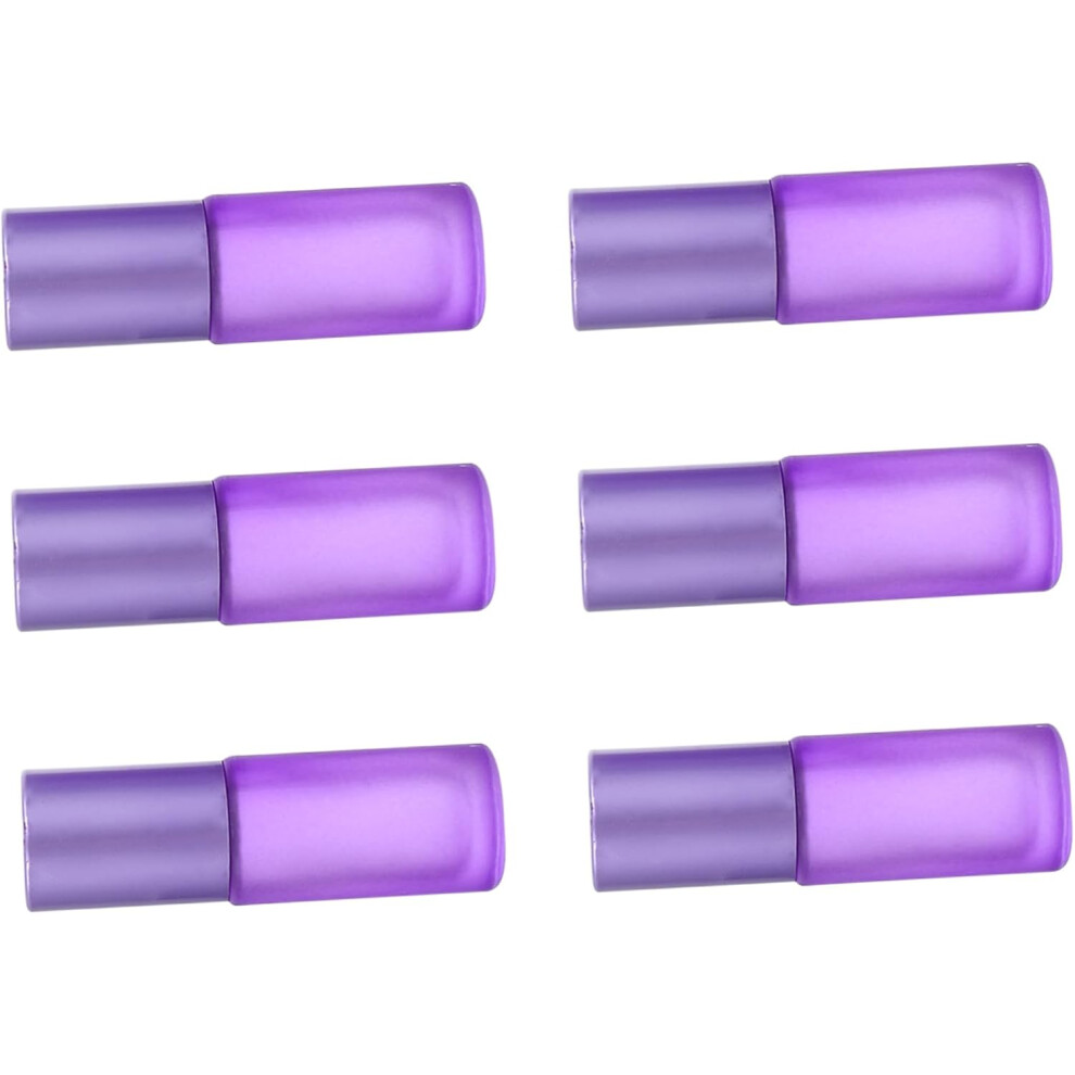 Hkhbjs 6Pcs Multipurpose Glass Sub Bottles Frosted Rollerball Bottles Essential Oil Container Travel Roller