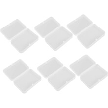 6 stuks plastic opbergdozen voor kaarten, rechthoekige speelkaartendozen, lichtgewicht houder ter bescherming tegen vervuiling.