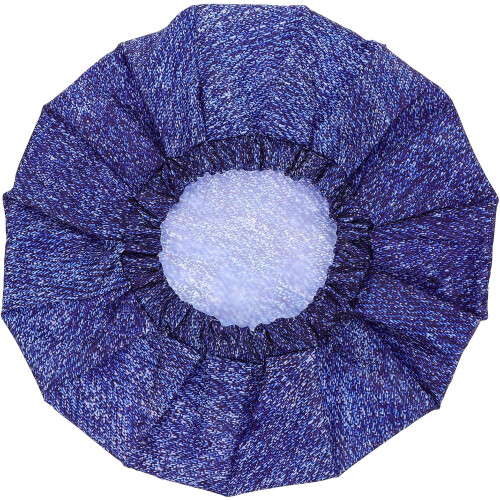 Waterproof Men’s Bath Shower Cap Double-layer Oxford Cloth Bathing Hat for Home Use, Practical Printing Hat with Denim Dot Pattern