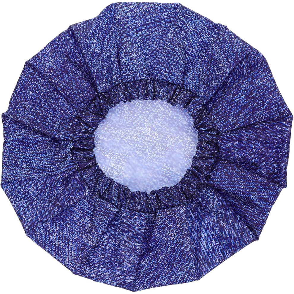 Hkhbjs Waterproof MenâS Bath Shower Cap Double-Layer Oxford Cloth Bathing Hat For Home Use, Practical Printing Hat With Denim Dot Pattern