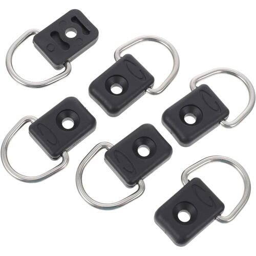 6 jeux d'anneaux élastiques pour kayak, boucles et fixations en D