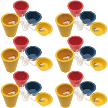 6er-Set Gummi-Golf-Teehalter mit 4 Höhenoptionen (11 mm, 16 mm, 22 mm, 36 mm) für Driving Range und Indoor-Bereich