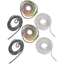 6pcs Rhinestone Drawstring Cords Bling Hoodie Strings Waistband Laces