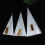 Saco triangular transparente para doces, saco triangular para sorvete, saco para embalagem de pipoca. 2