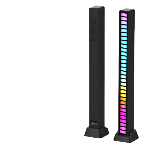 Φως λήψης RGB με φωνητικό έλεγχο, μουσική, ρυθμικό φως, LED, υπολογιστής, αυτοκίνητο, 1