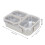 Stainless Steel Lunch Box 3-Compartment 1.2L Grey 2