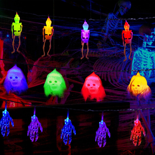 3Pack Halloween String Lights 3D String Lights Decorative Lamps for Party Patio Colorful 2