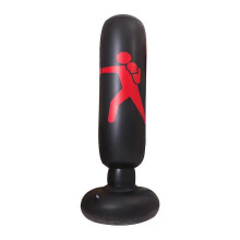 Fitness Inflatable Punching Bag Stress Punch Tower Target Bag Karate Training Taekwondo Equipment for Kids/Adults Black