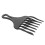 Pieptene pentru păr afro, plastic, set 3 buc., negru 4