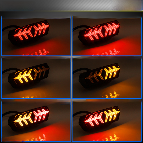 Ισχύει για Honda MSX125GROM125CB650F CBR650CTX700LED ενσωματωμένο πίσω φως τύπου ψαροκόκαλο 1