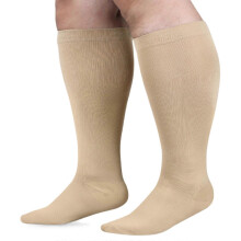 (5XL, color) Large Size Compression Socks for Women and Men Wide Calf Knee High Stockings for Circulation Support Football Skiing color 5XL