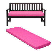 Pinkfairy Outdoor Water-Resistant Bench Rattan Cushion Pad for Garden 2/3/4 Seat