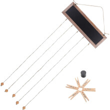 Rustikaler brauner Wandfotohalter aus Hanfseil mit Clips – platzsparende Bilderaufhänger