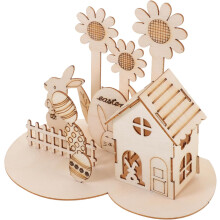 Décorations d'œufs de Pâques, puzzle en bois à monter soi-même, kit de bricolage éducatif, activités de Pâques