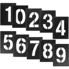 Number Stencil PVC Reusable Number Templates Suitable for Inks and Sprays Black